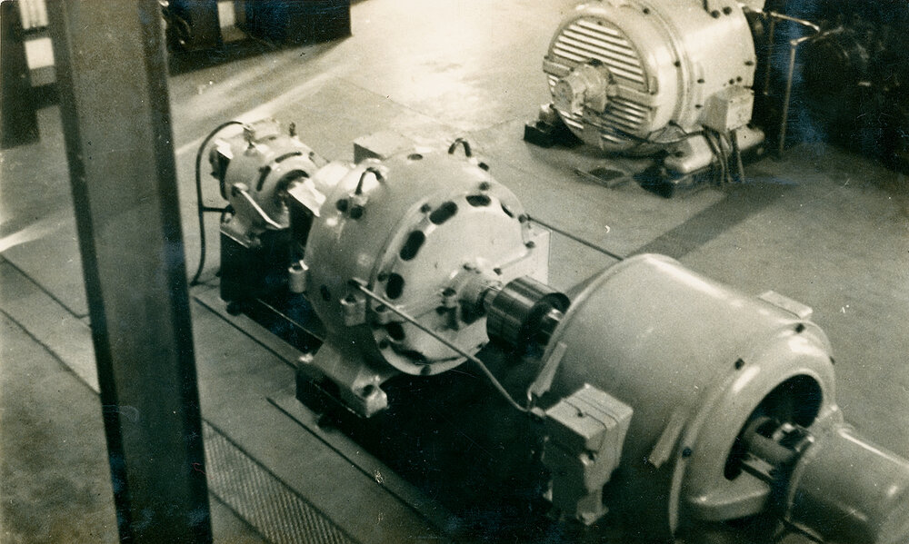 New motor generator set for Man and Supply winder postcard