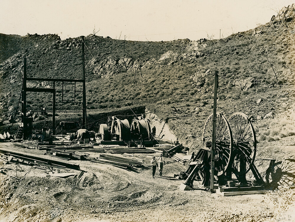 No 2 Ore Shaft construction 