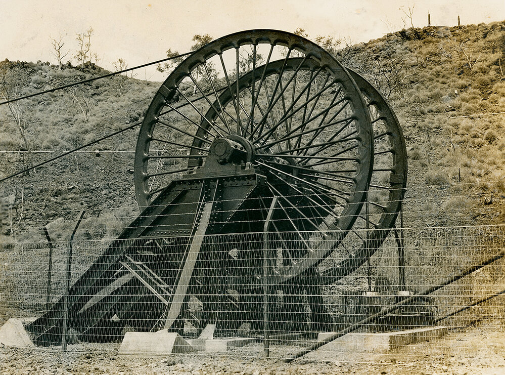 No 2 Ore Shaft sheave wheels completed 