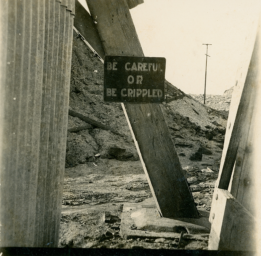 Safety sign, Davidson Shaft Headframe 