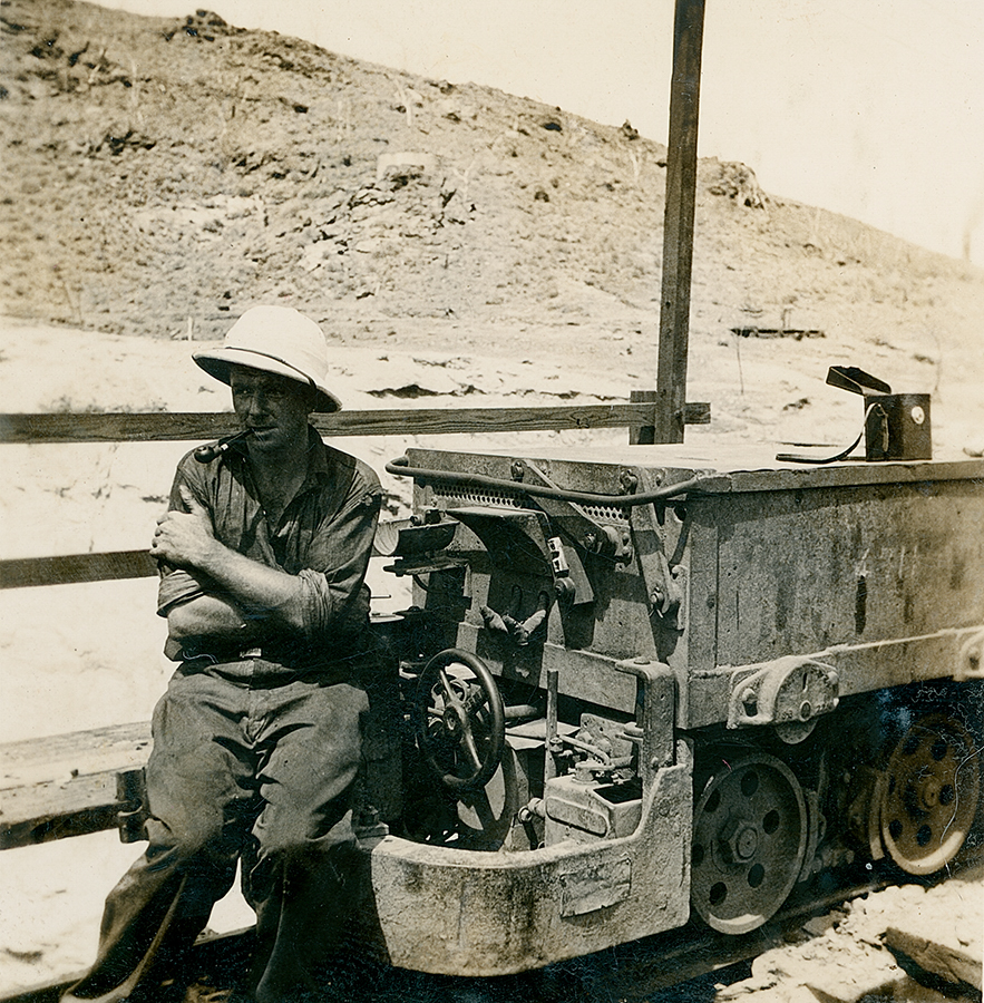 Small battery mule on the surface, Mount Isa Mines