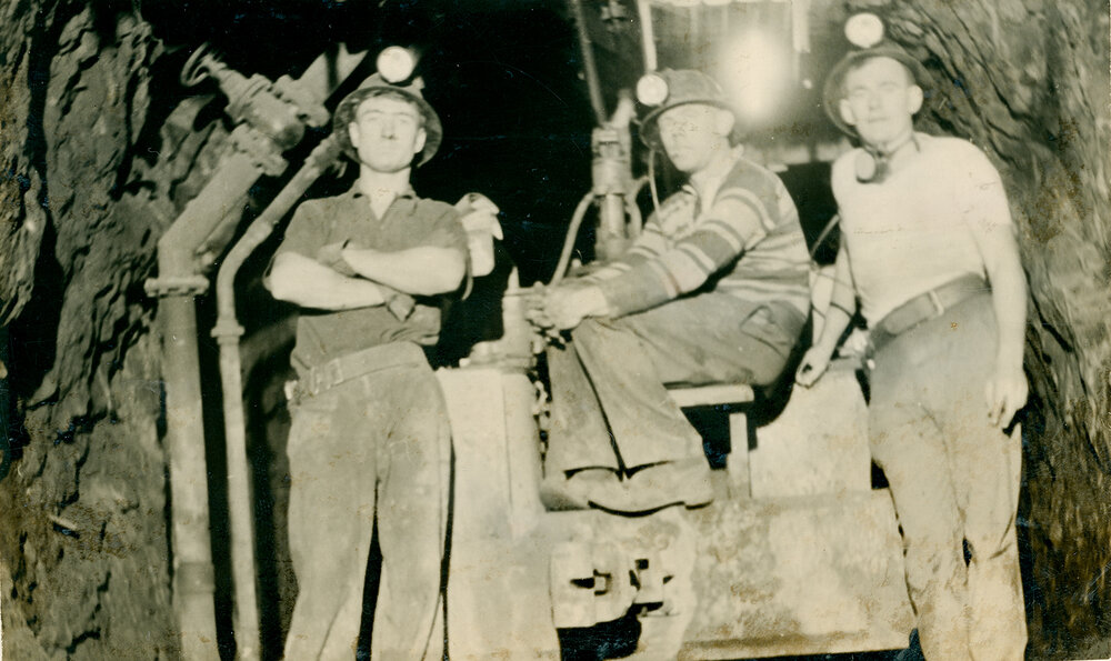 Trolley mule underground postcard, Mount Isa Mines