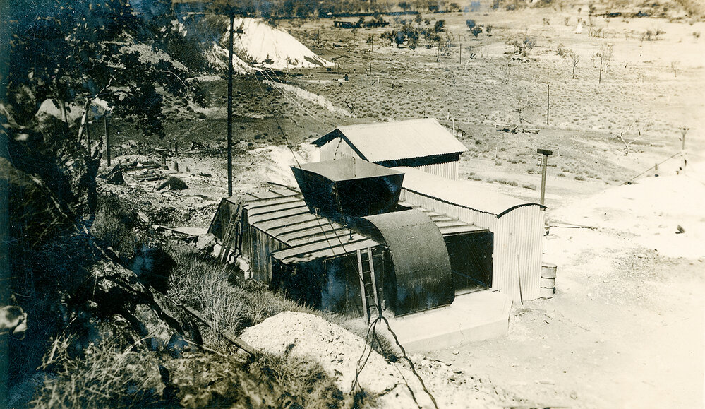 Ventilation fan near Davidson Shaft Headframe, Black Star Mine