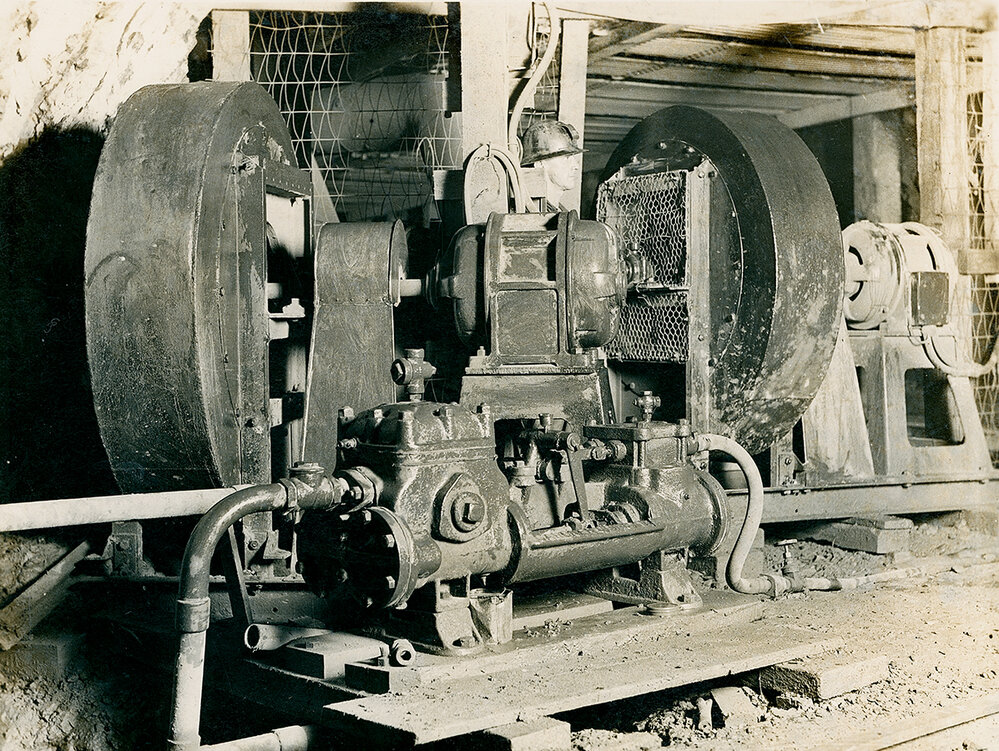 Ventilation fans and Gardner Denver Stroke Pump 8 Level, Mount Isa Mines