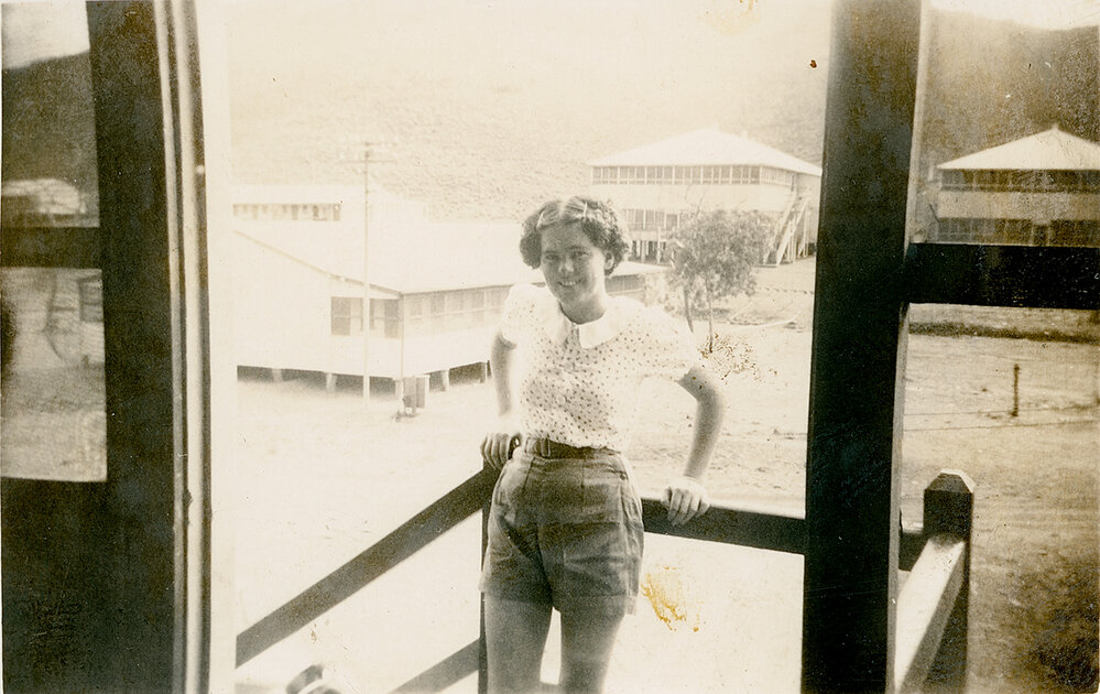 Young woman standing at the mess