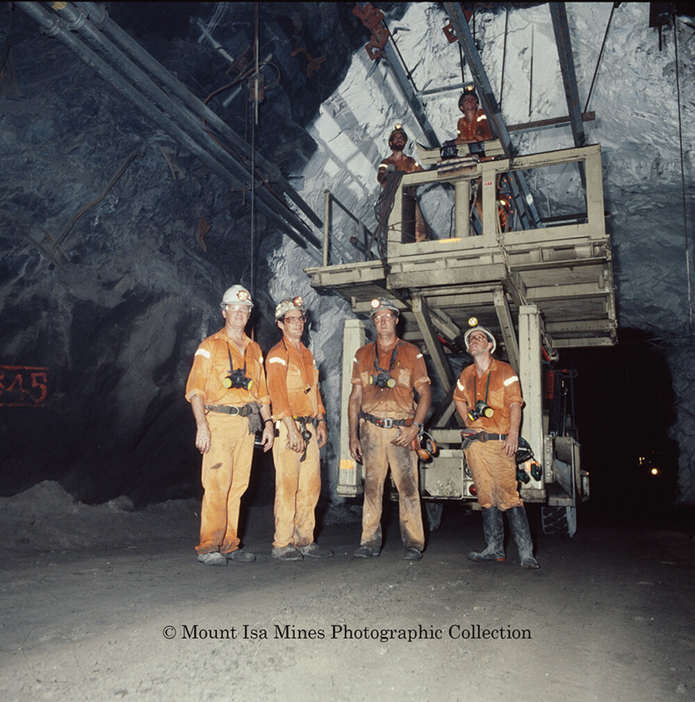 T62 Decline 3000 Orebody in copper mine, Mount Isa Mines, January 1990