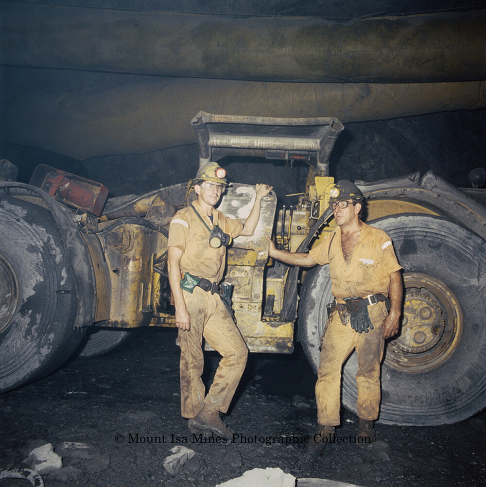 T64 3000 Orebody 23 level in copper mine, Mount Isa Mines, August 1989