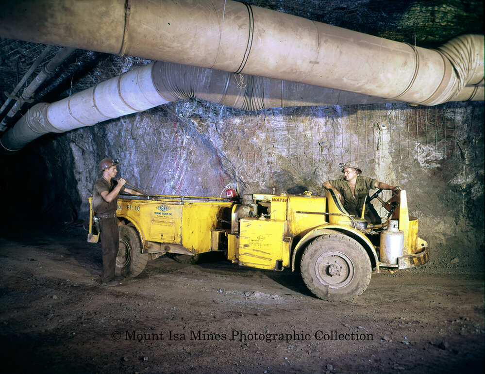 Wagner PT-10 in copper mine, Mount Isa Mines, c.1980s