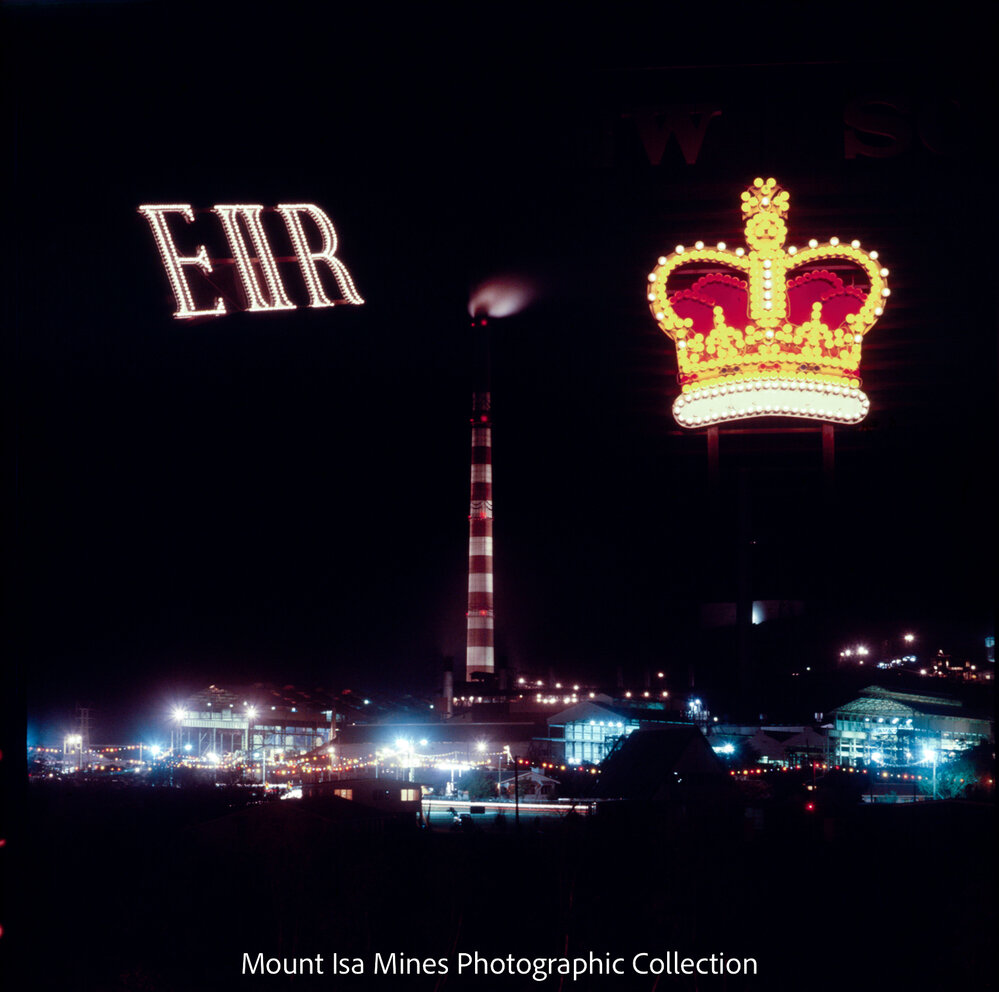 Composite image of Queen Elizabeth II visits Mount Isa, April 1970