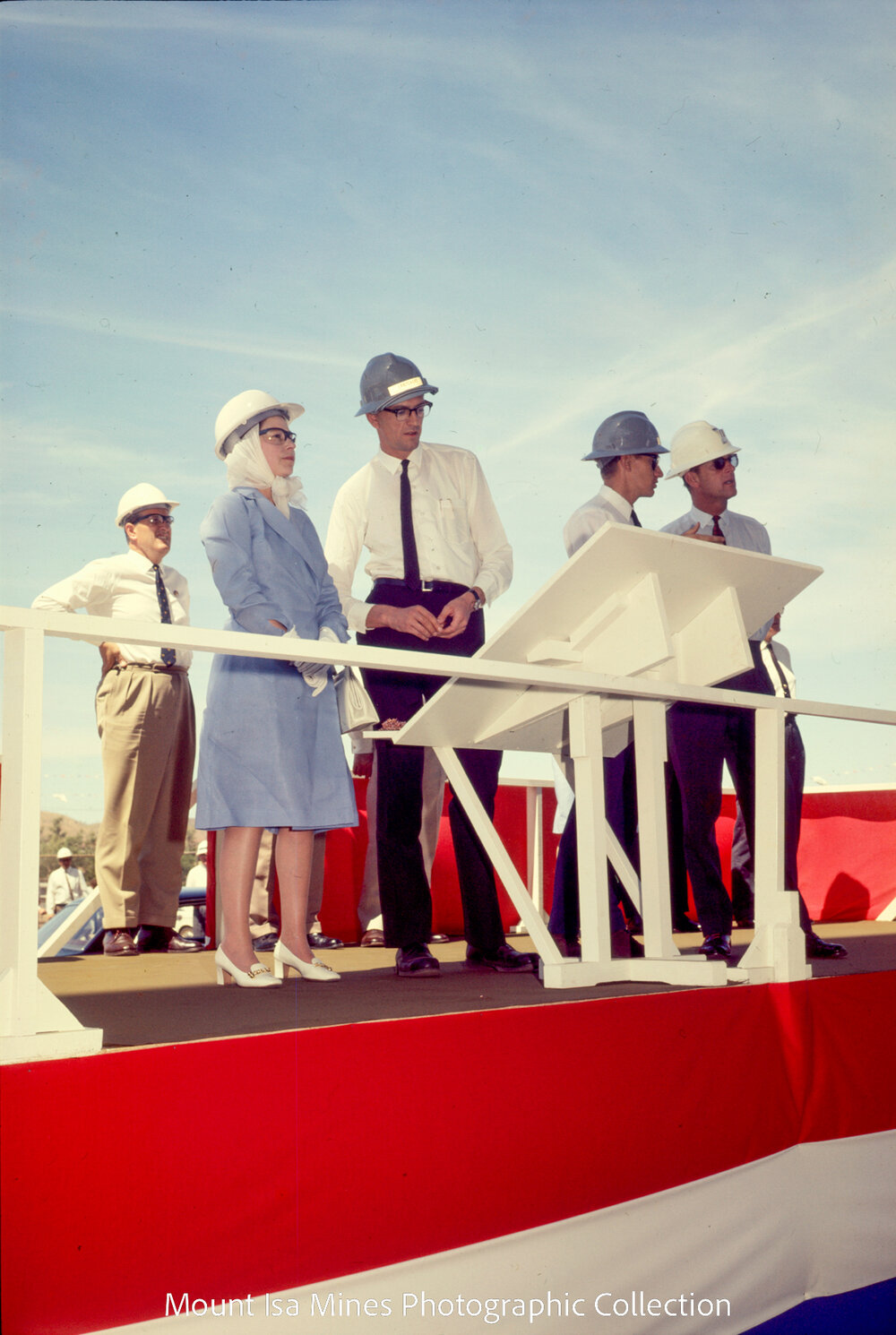 Queen Elizabeth II and Prince Philip at Copper Smelter, Mount Isa Mines, April 1970