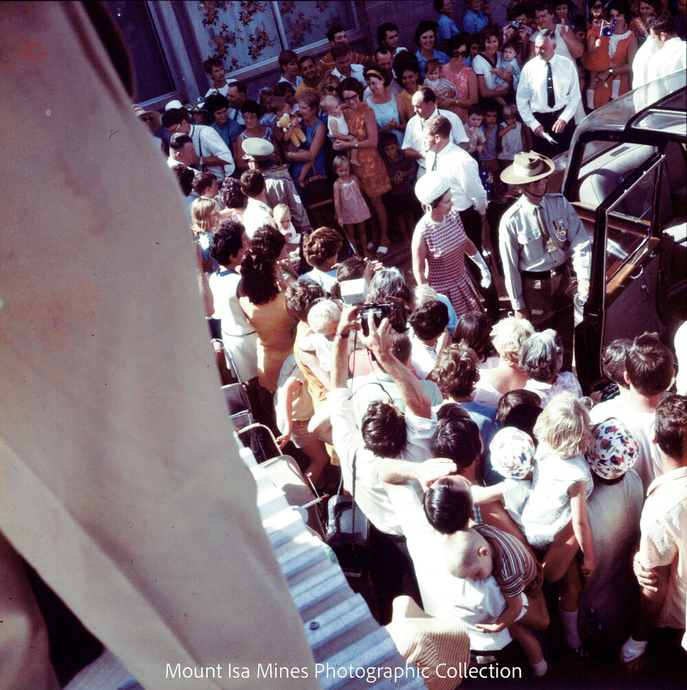 Queen Elizabeth II and Prince Philip visit flats, Parkside, April 1970