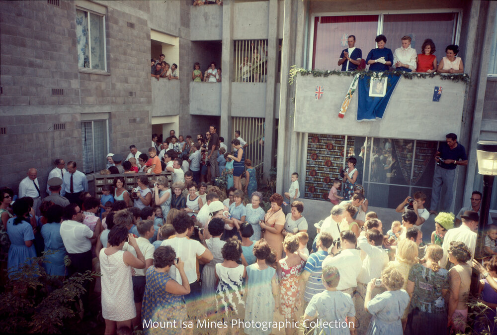 Queen Elizabeth II and Prince Philip visit flats, Parkside, April 1970