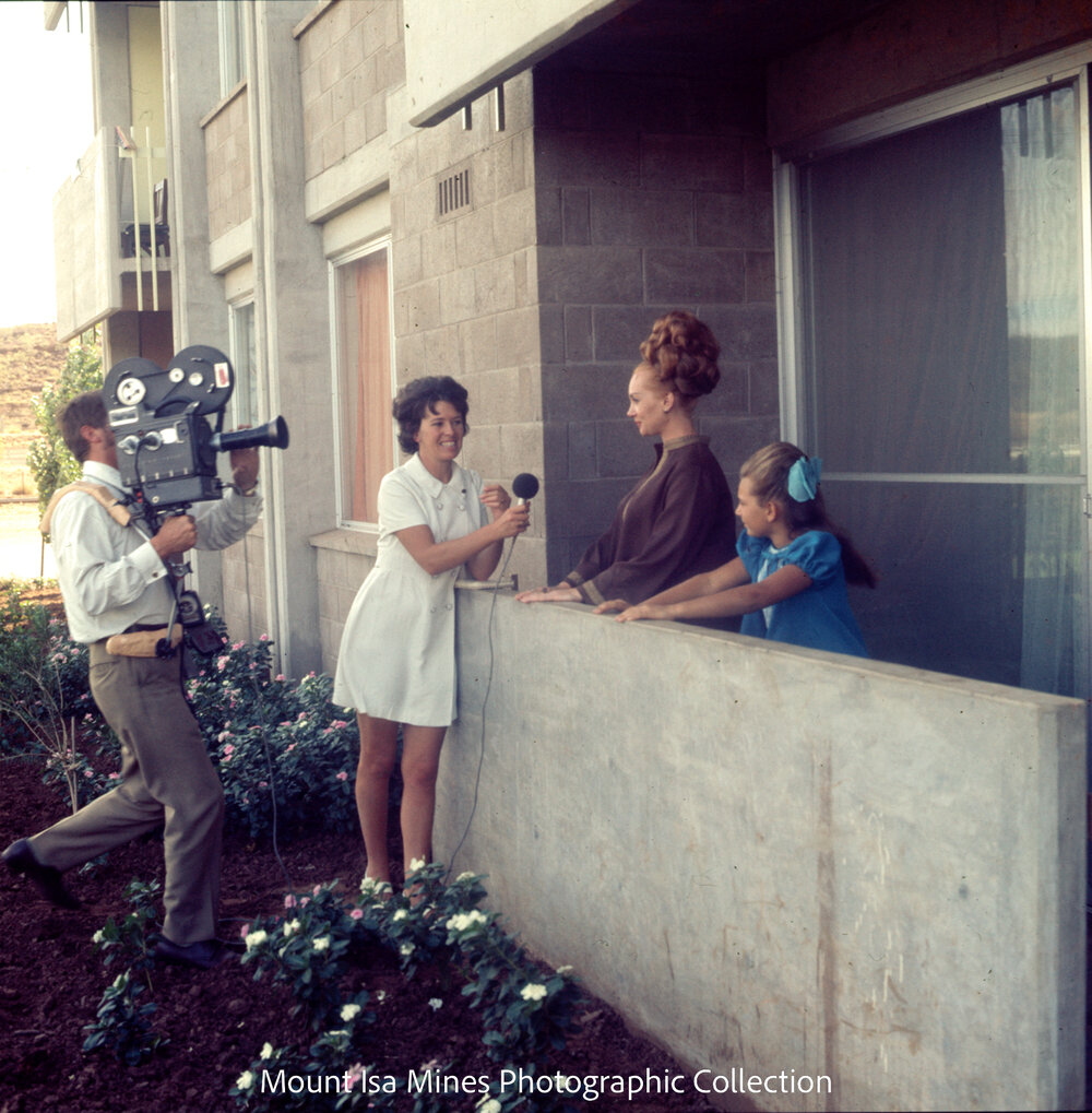 Media interviews residents for royal visit, Parkside, April 1970