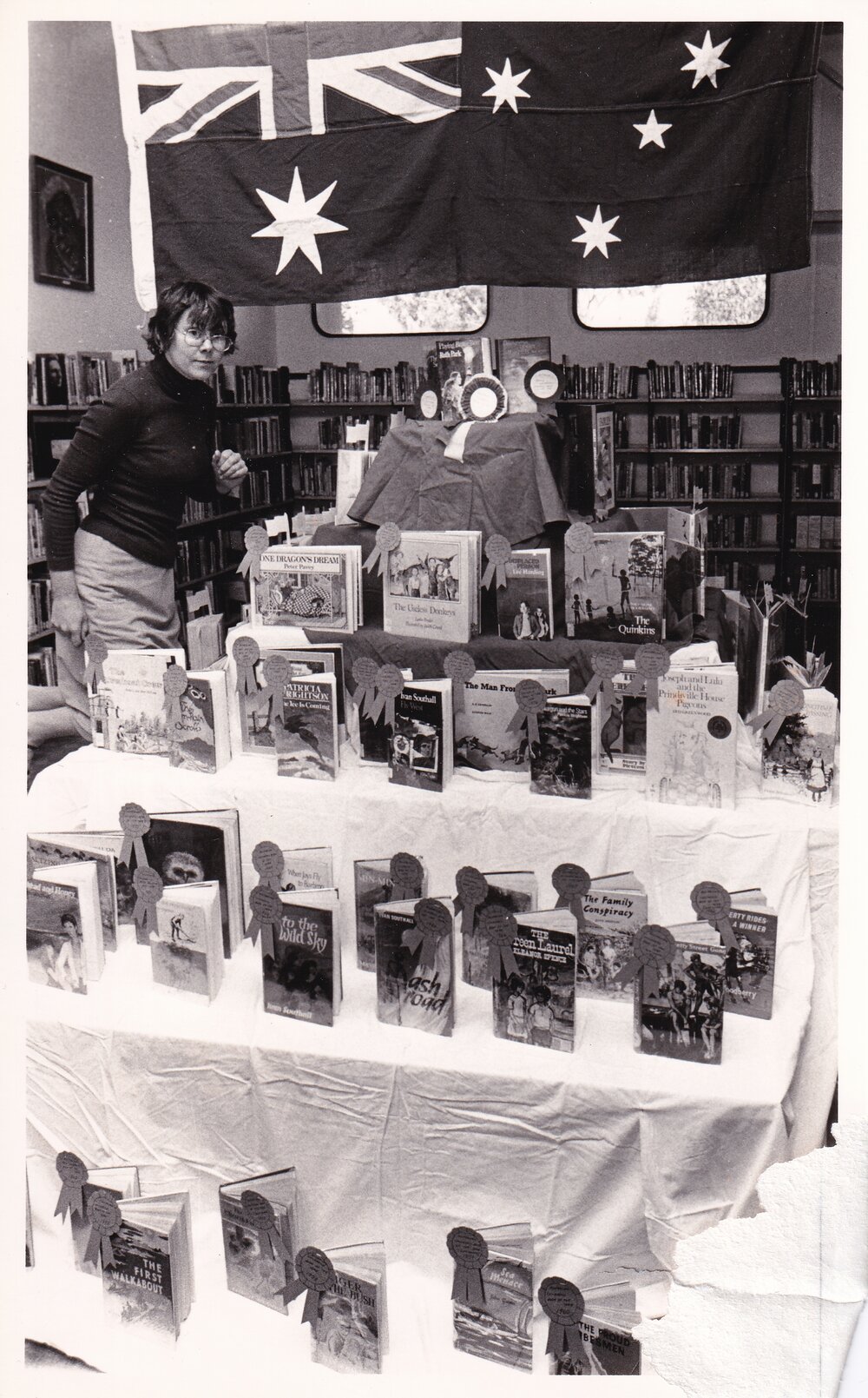 Trudy Zussino and library display
