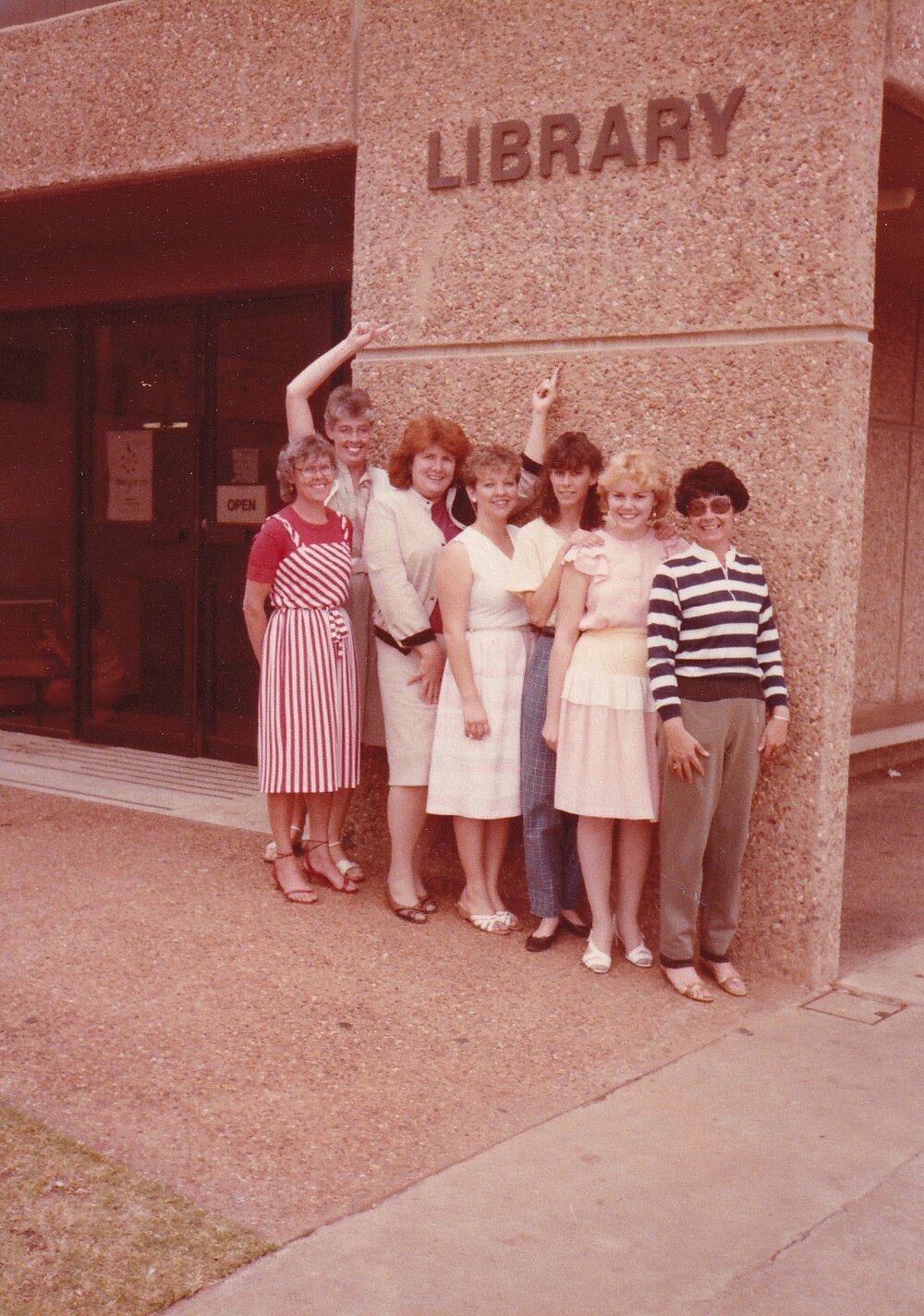 Mount Isa City Library staff outside library, Miles End