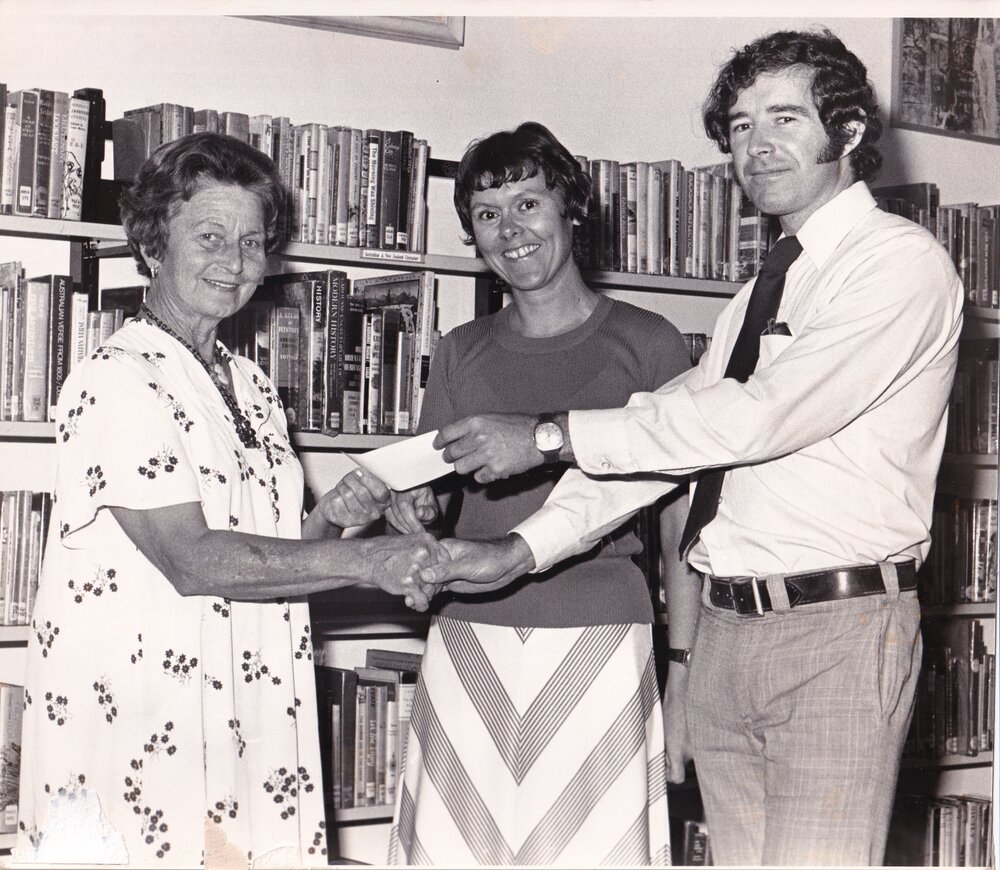 Mount Isa City Library receiving cheque