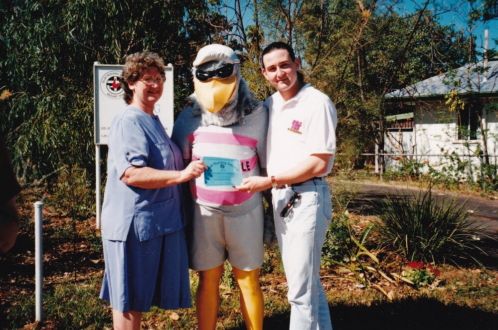 Blue Care Nursing awarding Eagle Boys Pizza