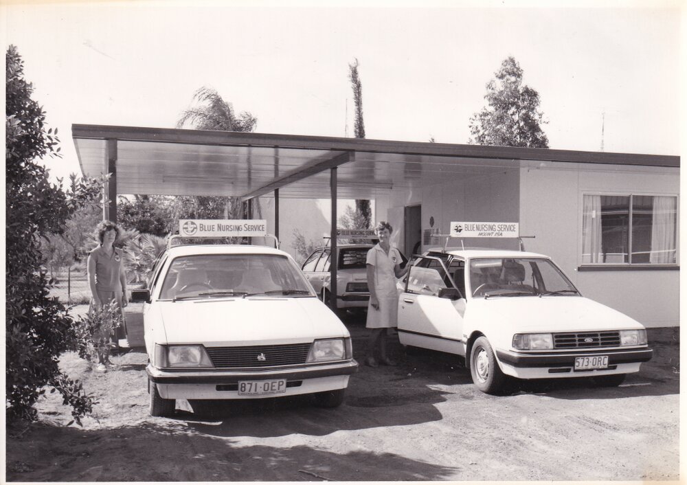 Blue Nursing Service cars