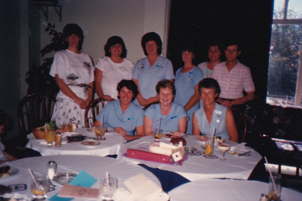 Blue Nursing Service staff at function