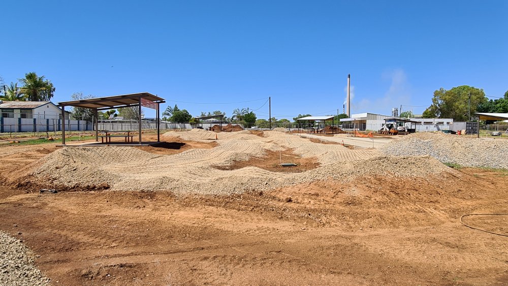 Gallipoli Pump Track and Recreational Park under construction, Soldiers Hill, October 2021