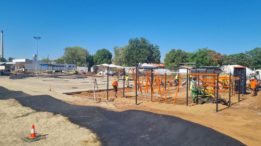 Gallipoli Pump Track and Recreational Park under construction, Soldiers Hill, November 2021