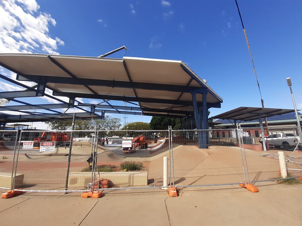 Community Skate Park under alteration, Parkside, September 2022