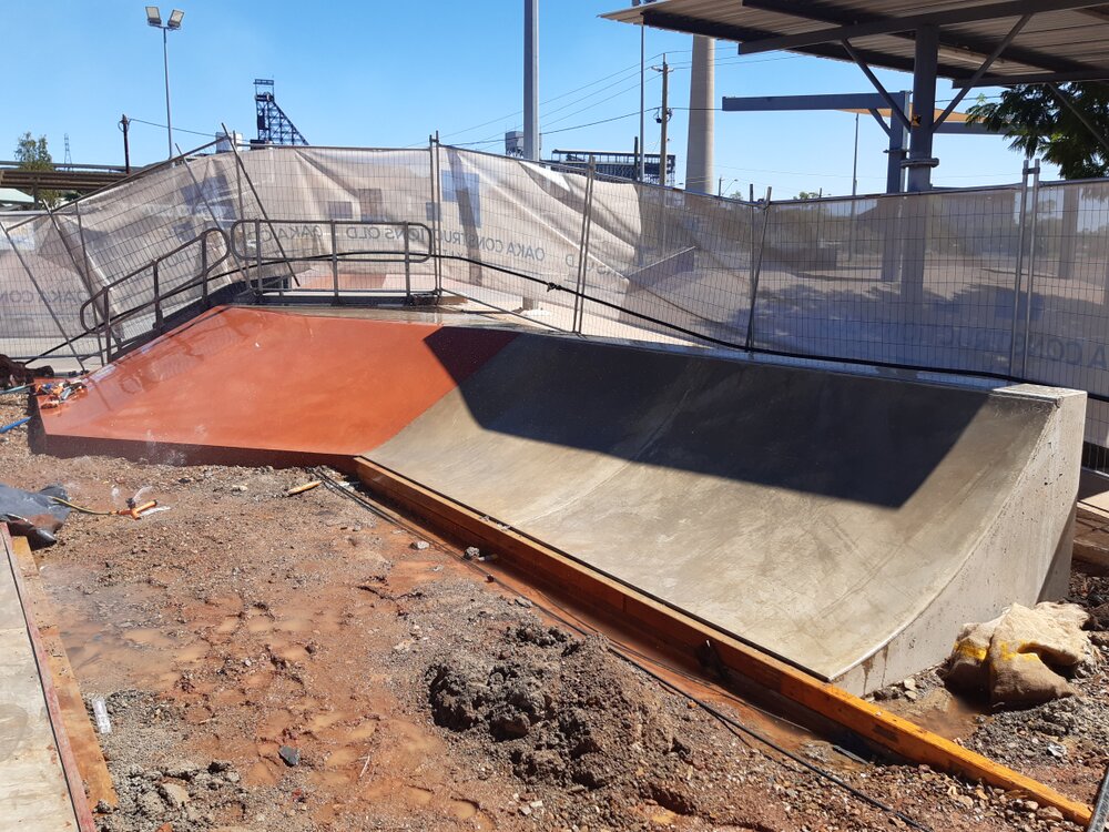 Community Skate Park under construction, Parkside, April 2022