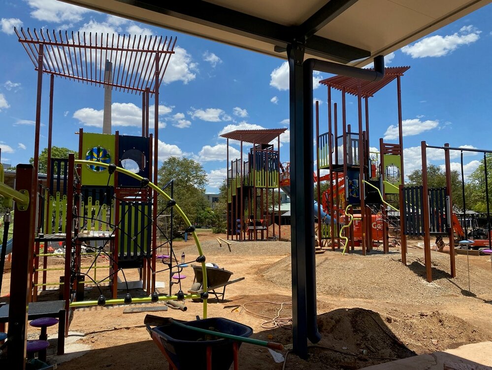 Family Fun Park under alteration, Parkside, November 2022