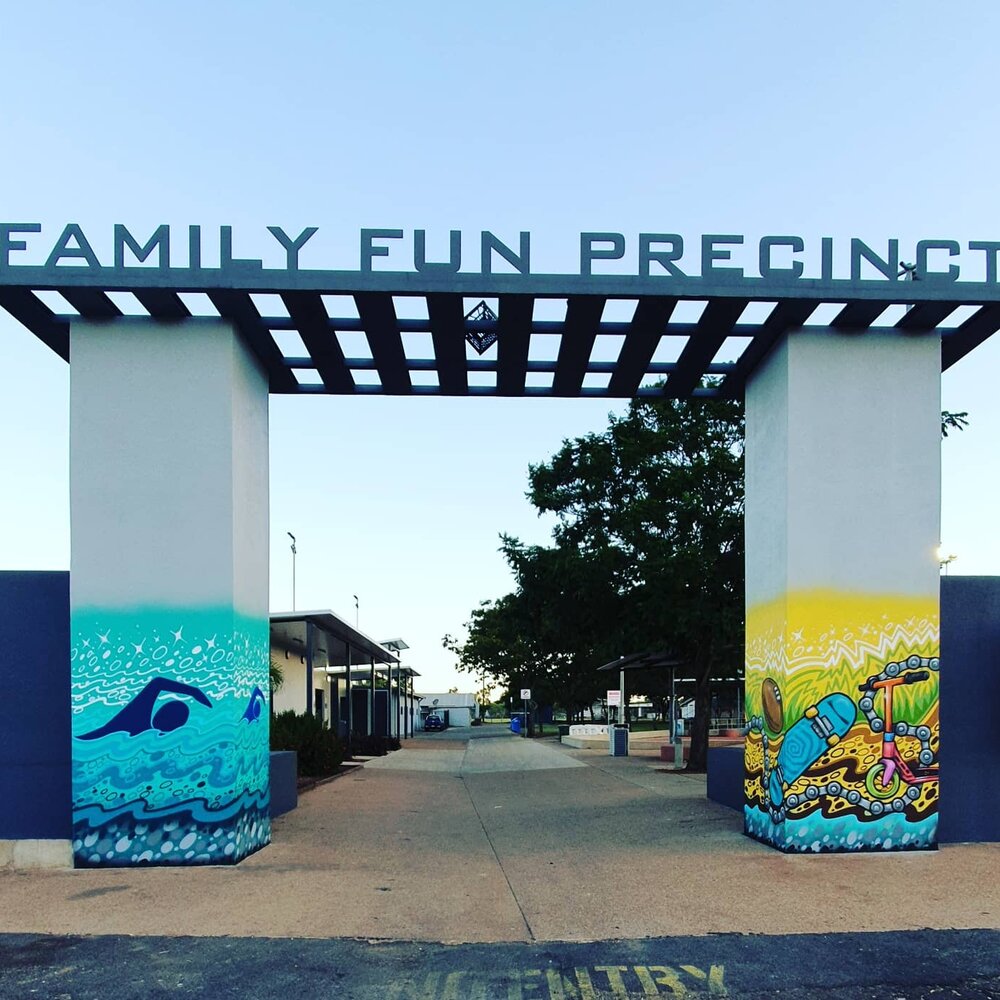 Family Fun Precinct artwork, Parkside, April 2021