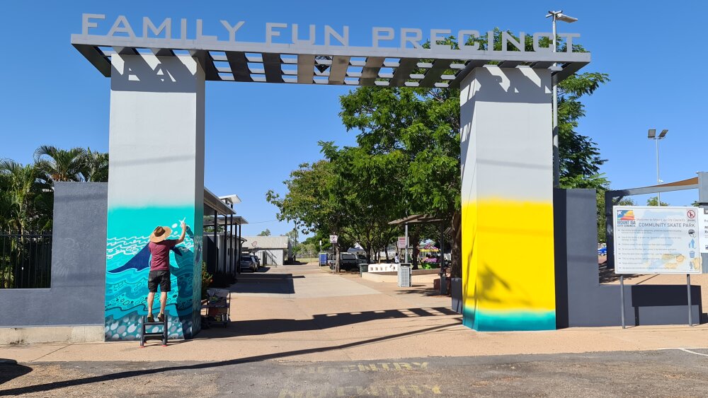 Family Fun Precinct artwork, Parkside, April 2021