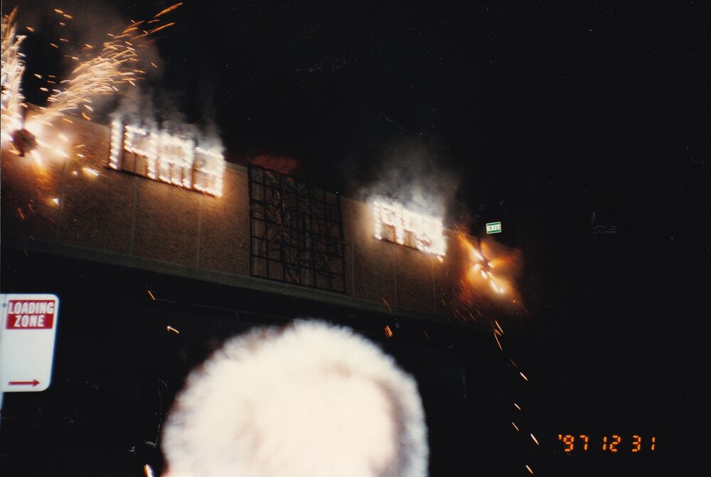 New Years light show, c.1997