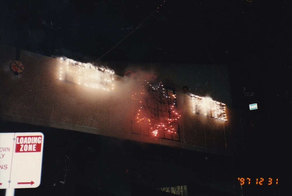 New Years light show, c.1997