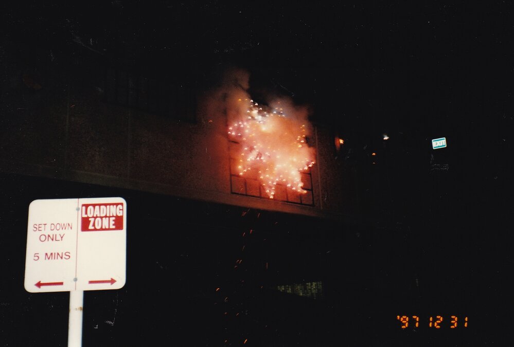 New Years light show, c.1997