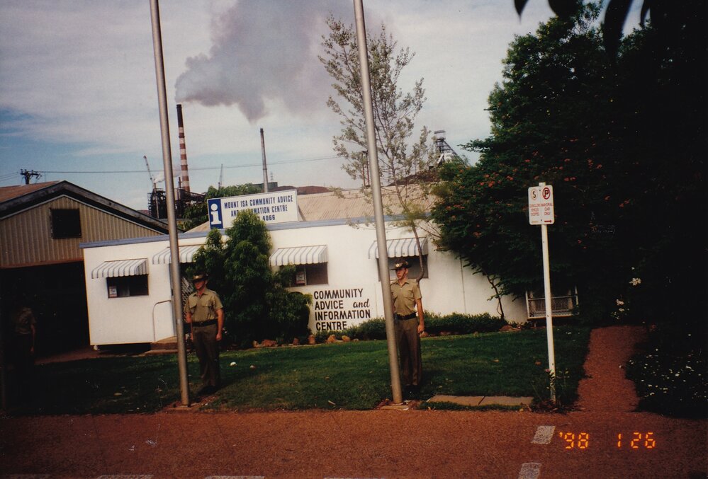 Flag raising Australia Day, January 1998