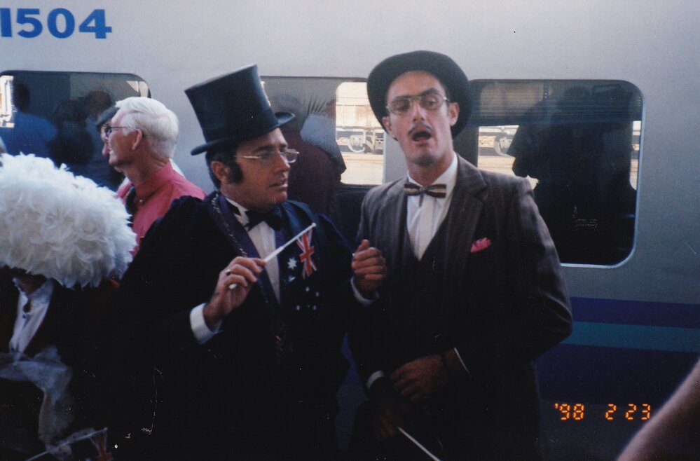 Mount Isa 75th celebrations at railway station, February 1998