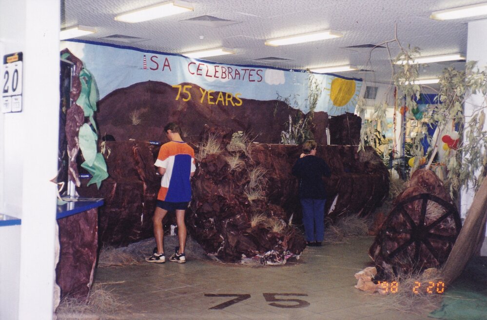 Queensland Country Credit Union decorated for Mount Isa 75th celebration, February 1998