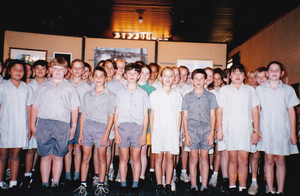St Joseph's Catholic School students at event at Civic Centre, August 1998