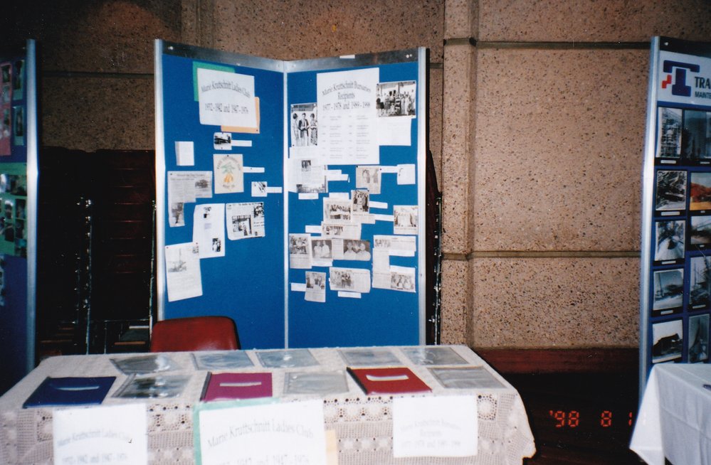 Marie Kruttschnitt Ladies Club booth Mount Isa at 75th celebration, c.1998
