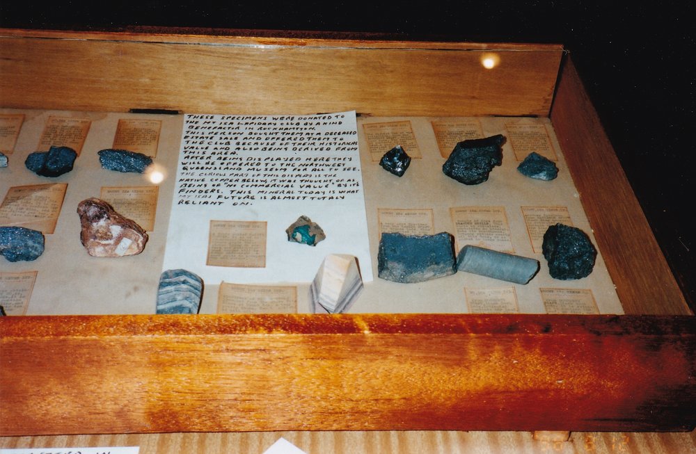 Mount Isa Lapidary Club specimen display, c.1998