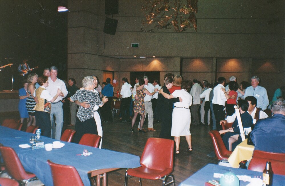Dancing at Civic Centre celebration, c.1998