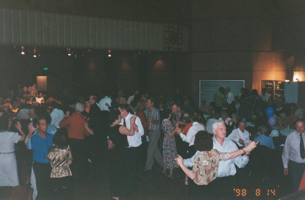 Dancing at Civic Centre celebration, c.1998