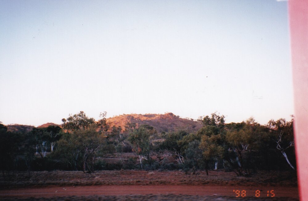 View of landscape from train, c.1998