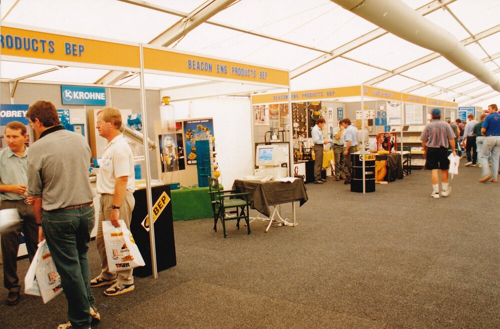 Beacon Engineering Products stall at Queensland Mining Exhibition, c.1995