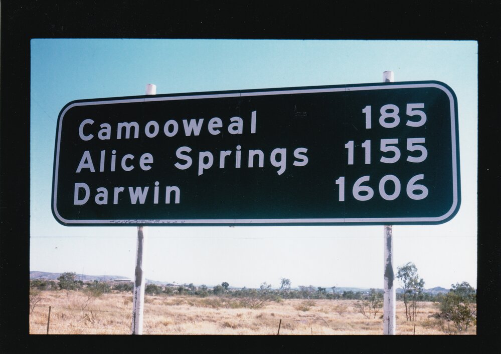 Mile marker sign