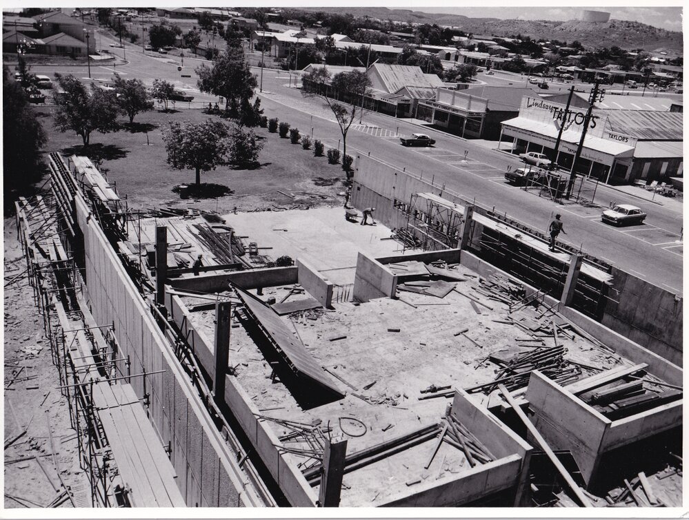 Mount Isa City Library under construction, Miles End, c.1970s