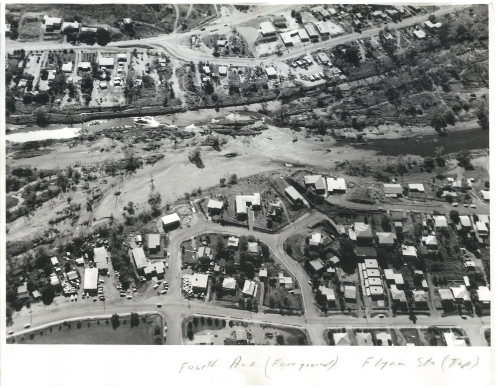 Aerial view of Parkside and Mornington, February 1973