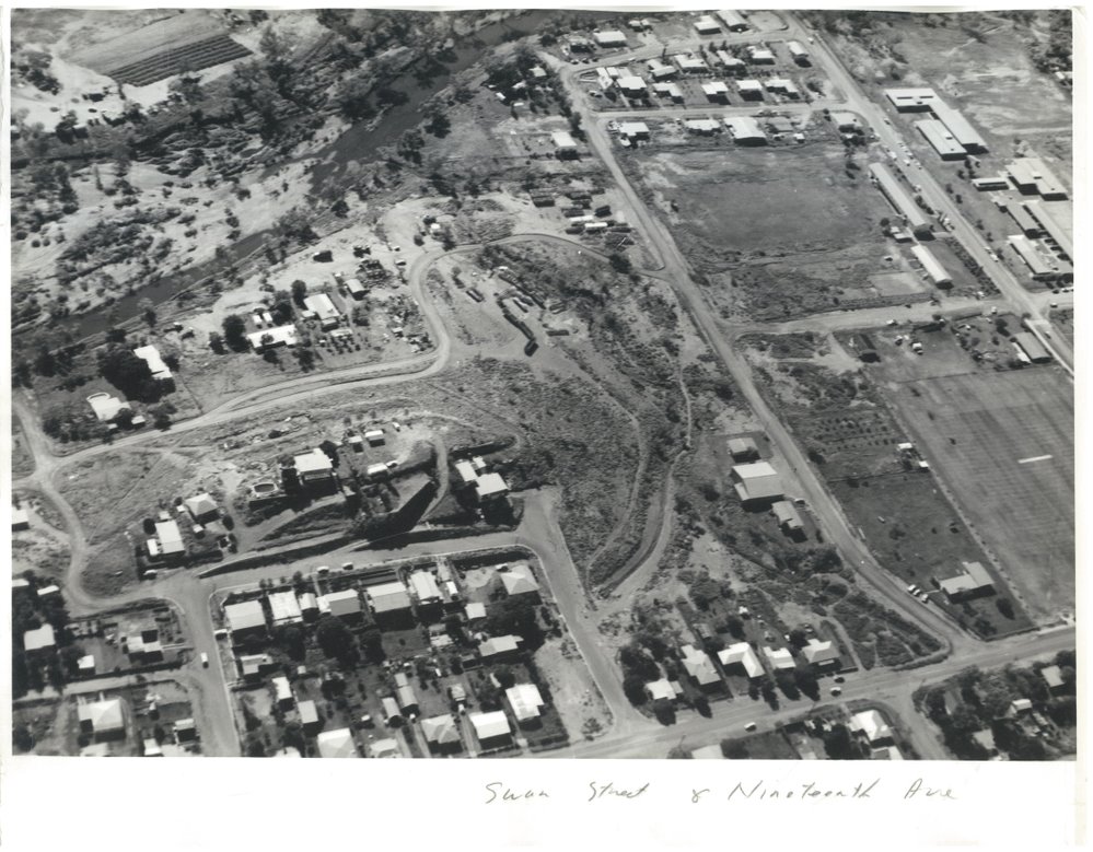 Aerial view of Parkside, February 1973