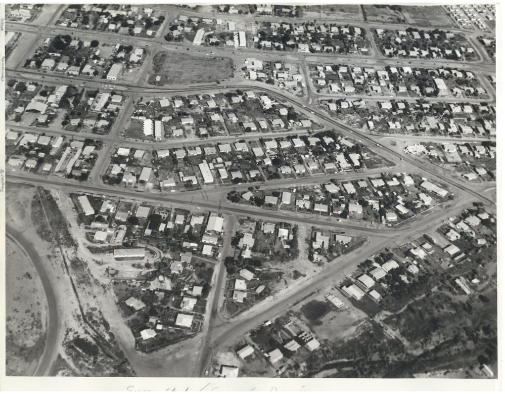 Aerial view of Winston, February 1973
