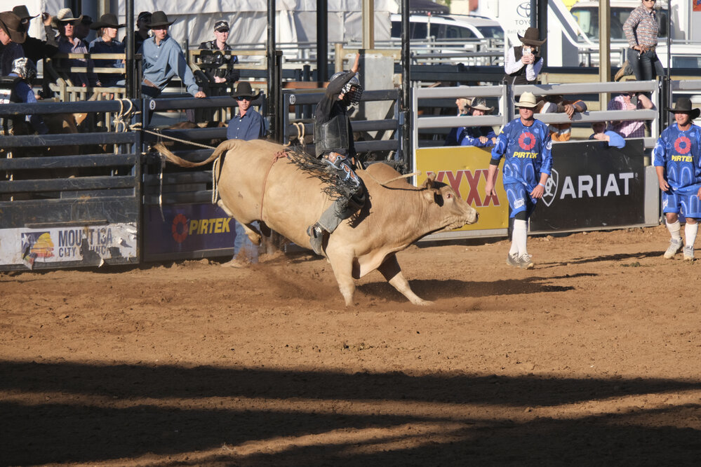 Bull Ride, Mount Isa Mines Rodeo, August 2022