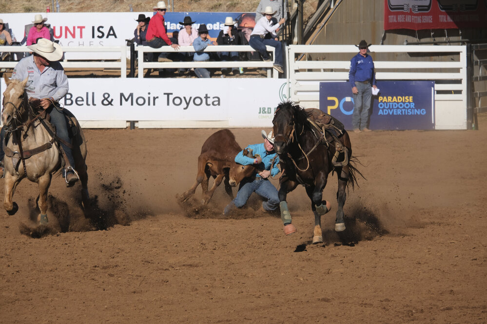 Steer Wrestling, Mount Isa Mines Rodeo, August 2022